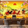 Tranh Dán Tường Mã Đáo Thành Công Phòng Giám Đốc DS582641