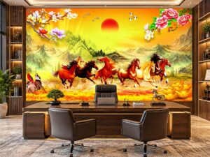 Tranh Dán Tường Mã Đáo Thành Công Phòng Giám Đốc DS582641