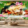 Tranh Dán Tường Mã Đáo Thành Công Phòng Khách Sang Trọng DS731684