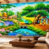 Tranh Dán Tường Phong Cảnh Làng Quê Việt Nam Phòng Khách DS926481