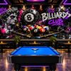 Tranh Dán Tường Quán Bida Phong Cách Graffiti Billiards Club BIDA61020264