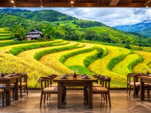 Tranh Dán Tường Ruộng Bậc Thang Tây Bắc Trang Trí Nhà Hàng DS417825