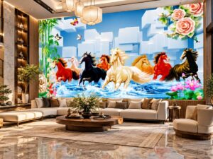 Tranh Lụa Mã Đáo Thành Công Phòng Khách Đẹp DS847261