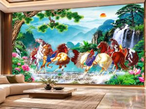 Tranh Mã Đáo Thành Công Phòng Khách Kiểu Vẽ DS739524