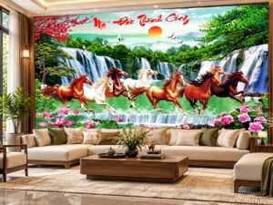 Tranh Mã Đáo Thành Công Phòng Khách Sang Trọng DS572846