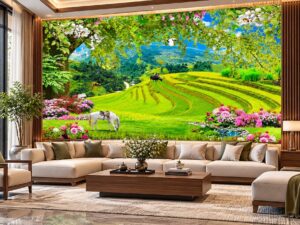Tranh Phong Cảnh Ruộng Bậc Thang Phòng Khách Đẹp Ấn Tượng DS719463