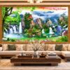 Tranh Sơn Thủy Hữu Tình Thác Nước Phòng Khách Đẹp DS482731